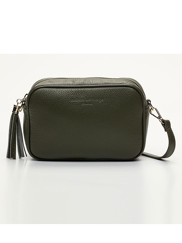 maison héritage PARIS Skórzana torebka "Gaby" w kolorze khaki - 28 x 22 x 8 cm rozmiar: onesize