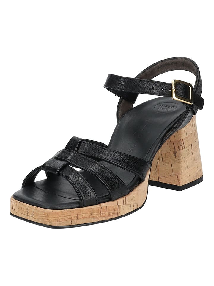 Paul Green Skórzane sandały w kolorze czarnym rozmiar: 38