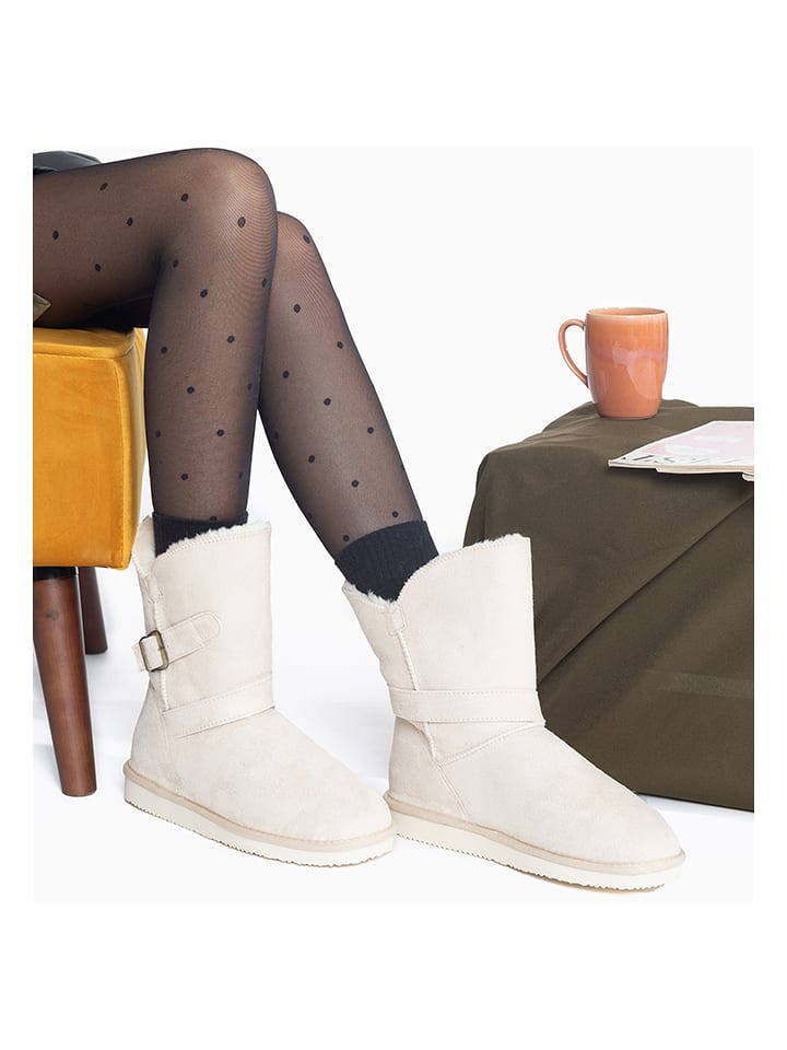 ISLAND BOOT Botki zimowe "Eveline" w kolorze kremowym rozmiar: 38