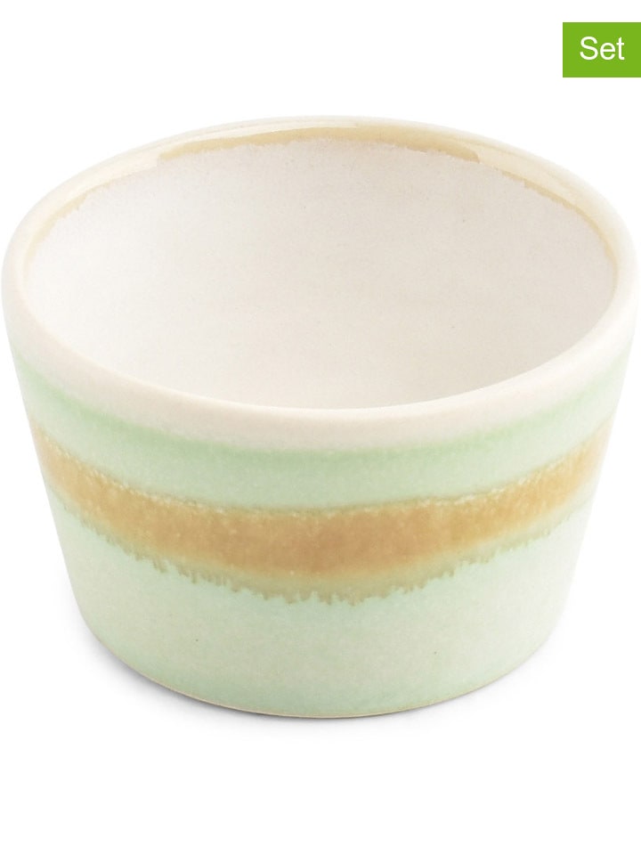 Salt and Pepper Miski (4 szt.) "Flow" w kolorze zielonym - wys. 4 x Ø 6,5 cm rozmiar: onesize