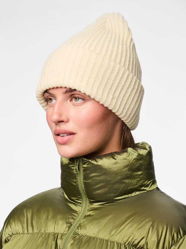 Pieces Czapka dzianinowa w kolorze beżowym rozmiar: onesize