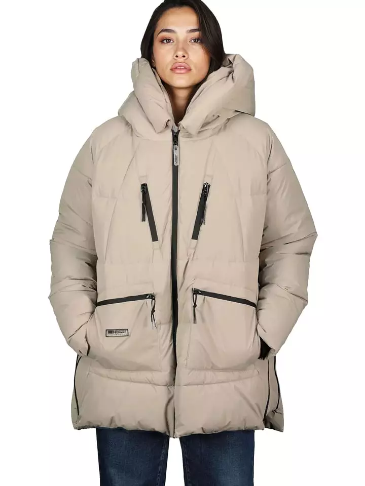 Geographical Norway Płaszcz pikowany "Badaboum" w kolorze beżowym rozmiar: XL