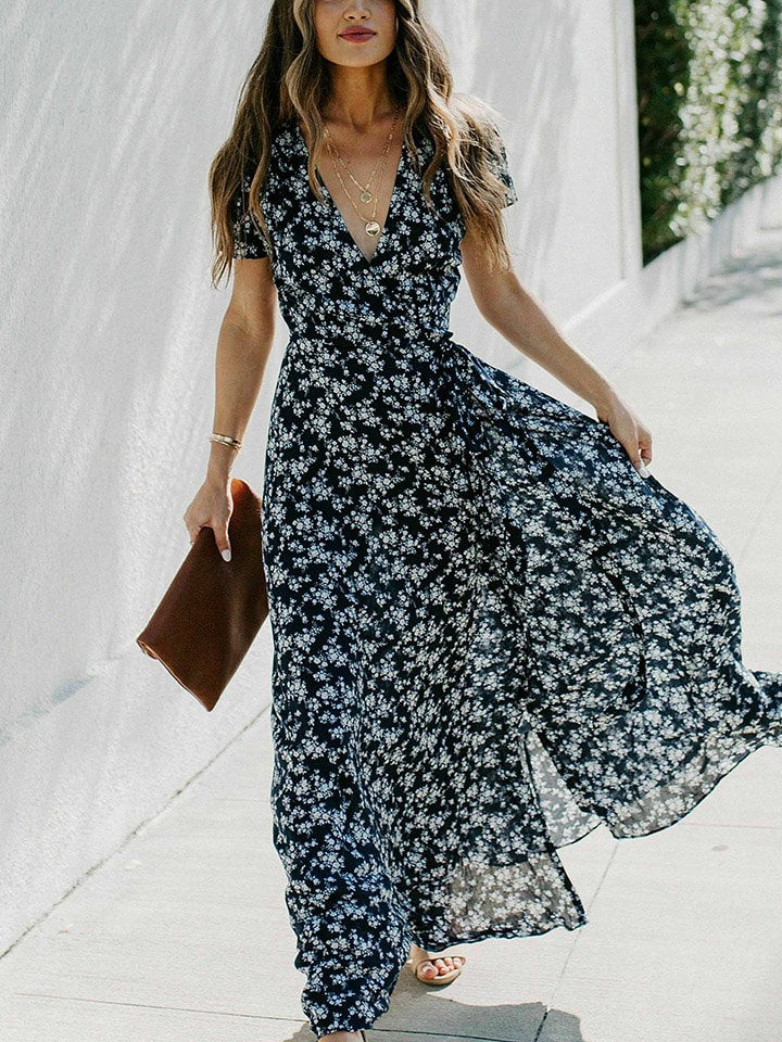 Milan Kiss Sukienka w kolorze czarnym ze wzorem rozmiar: L