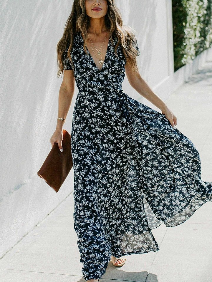 Milan Kiss Sukienka w kolorze czarnym ze wzorem rozmiar: L