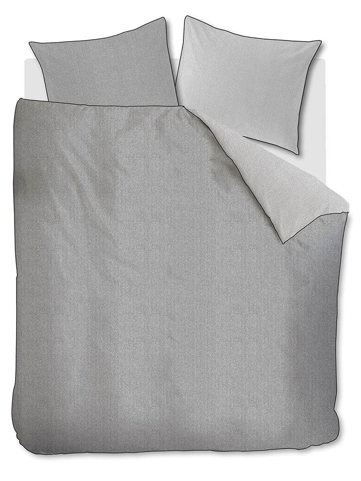 Rivièra Maison Komplet pościeli "Chevron" w kolorze szarym rozmiar: 260x200/220 cm