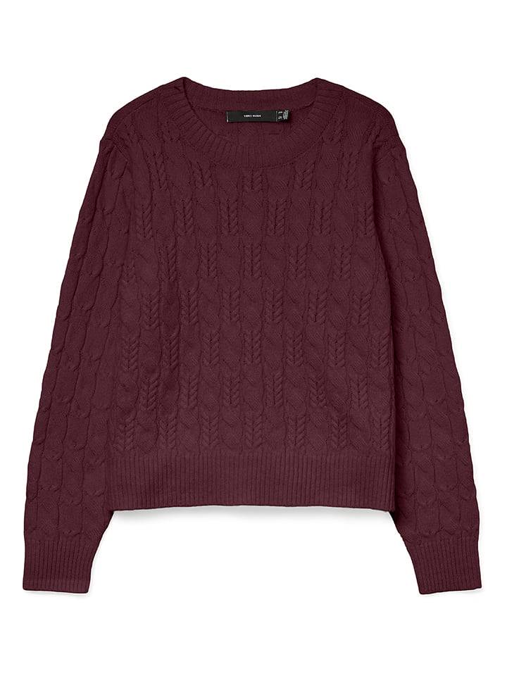 Vero Moda Sweter w kolorze ciemnofioletowym rozmiar: XS