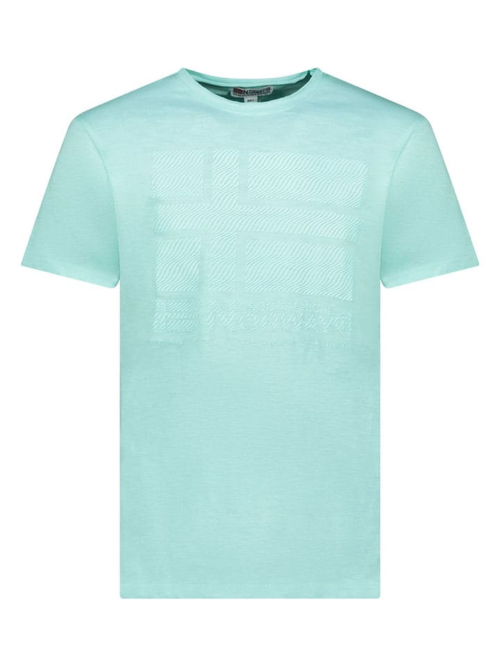 Geographical Norway Koszulka "Jraye" w kolorze turkusowym rozmiar: S