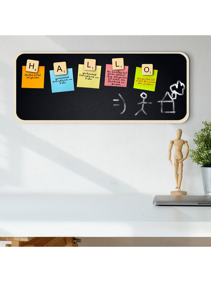 hippodino Tablica magnetyczna w kolorze czarnym z akcesoriami - 50 x 20 x 1 cm rozmiar: onesize