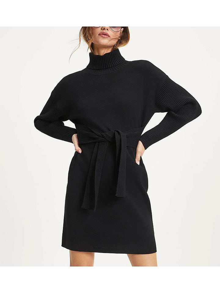 Milan Kiss Sukienka dzianinowa w kolorze czarnym rozmiar: L