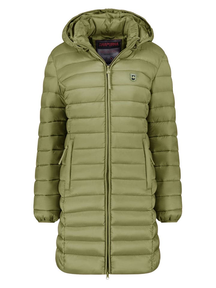 ANAPURNA Płaszcz pikowany "Akitalana" w kolorze oliwkowym rozmiar: XL