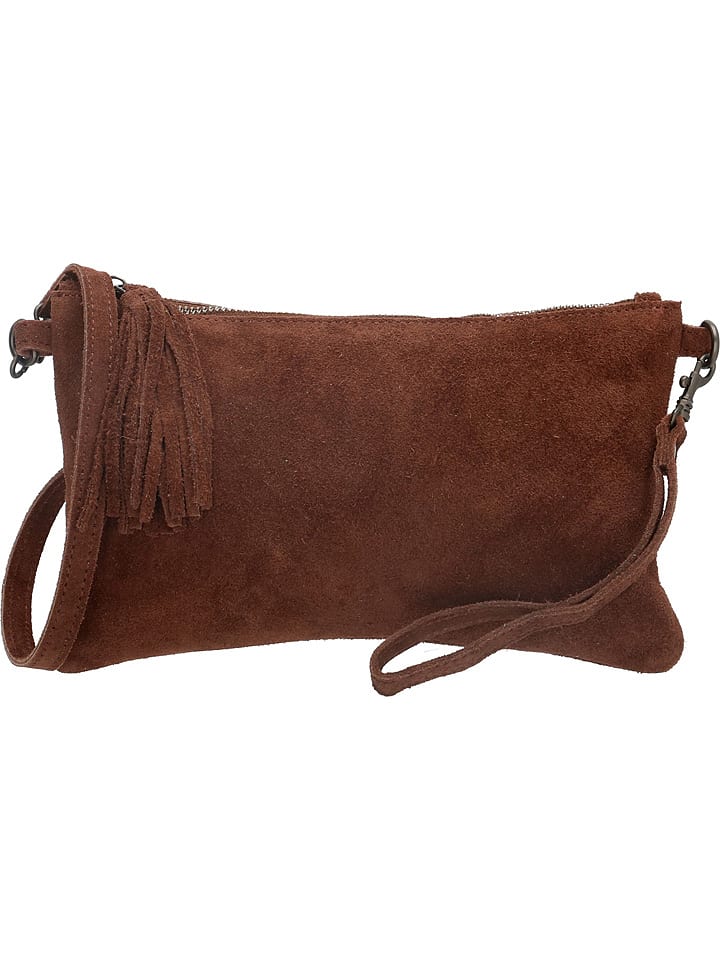 Charm Skórzana torebka "Brixton" w kolorze brązowym - 24 x 15 x 2 cm rozmiar: onesize