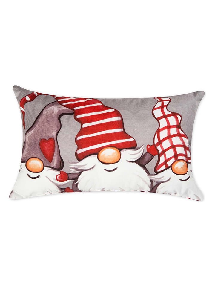 Trendy Kitchen by EXCÉLSA Poduszka "Gnomo" w kolorze czerwono-szarym - 45 x 30 cm rozmiar: onesize
