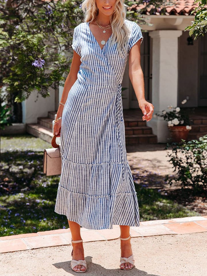 Milan Kiss Sukienka w kolorze niebiesko-białym rozmiar: L