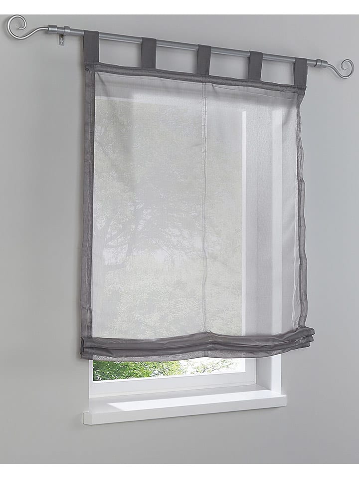 heine home Roleta rzymska w kolorze szarym rozmiar: 140x45 cm