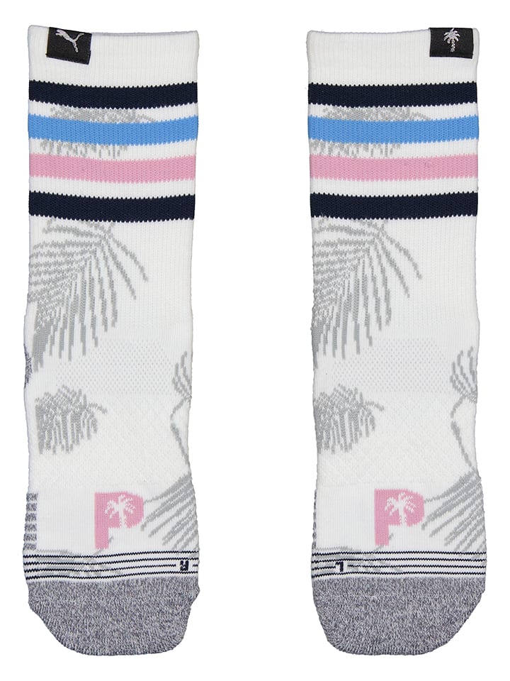 Puma Skarpety sportowe w kolorze biało-szarym rozmiar: 35,5-38,5