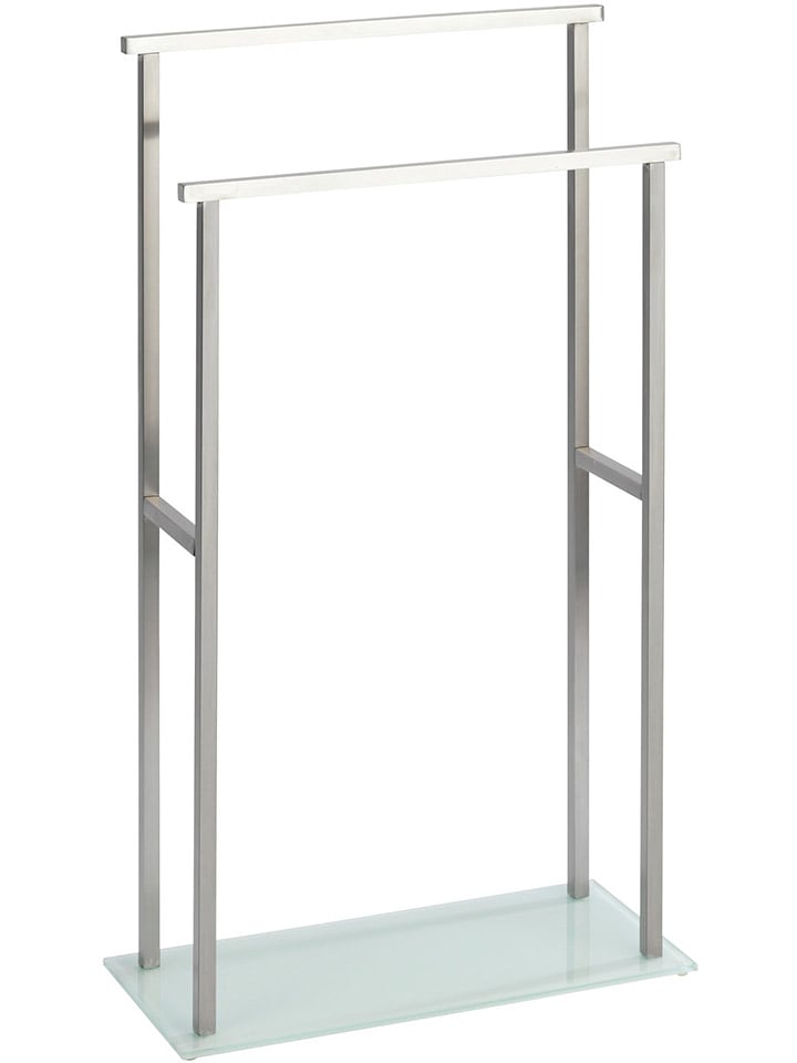 Wenko Stojak w kolorze srebrnym na ręczniki - 46 x 83 x 20 cm rozmiar: onesize