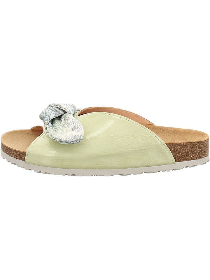 Think! Skórzane klapki w kolorze zielonym rozmiar: 42