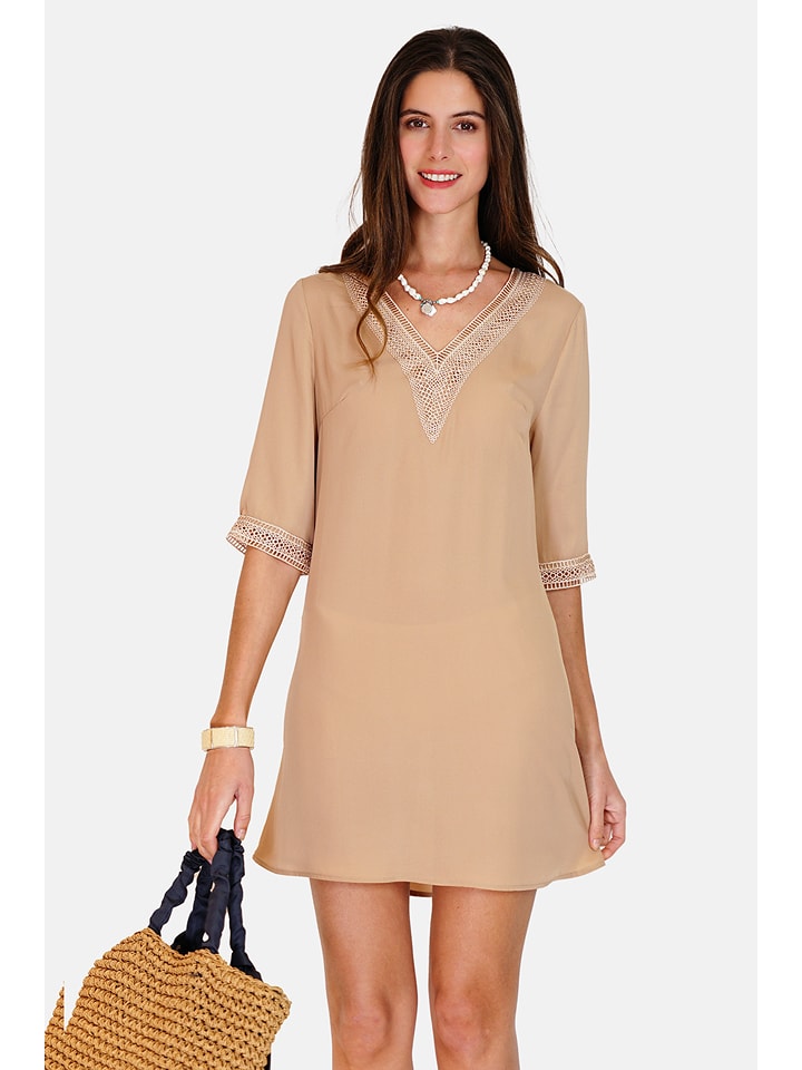 ASSUILI Sukienka w kolorze beżowym rozmiar: 40