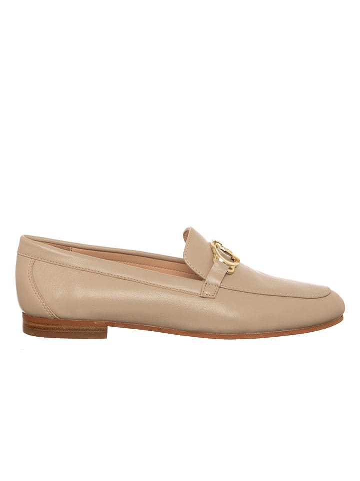 Liu Jo Skórzane mokasyny w kolorze beżowym rozmiar: 38