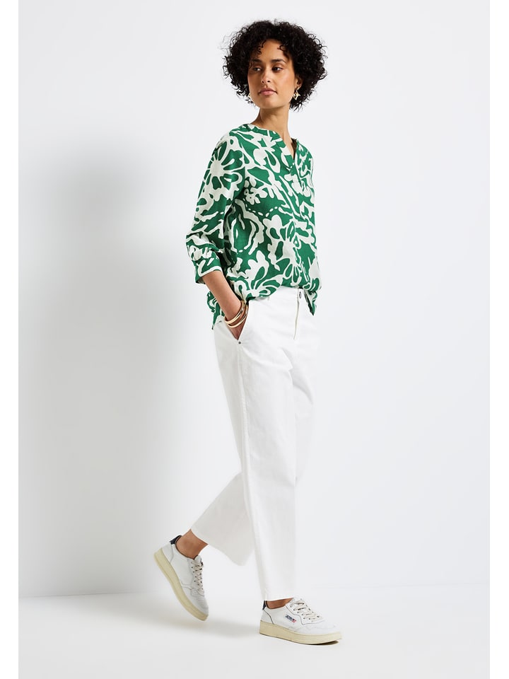 Street One Bluzka w kolorze zielono-białym rozmiar: 38