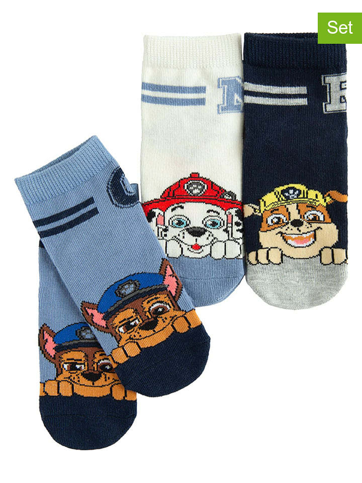 COOL CLUB Skarpety (3 pary) w kolorze granatowo-kremowo-błękitnym rozmiar: 22-24