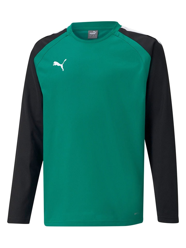 Puma Koszulka sportowa w kolorze zielono-czarnym rozmiar: 128