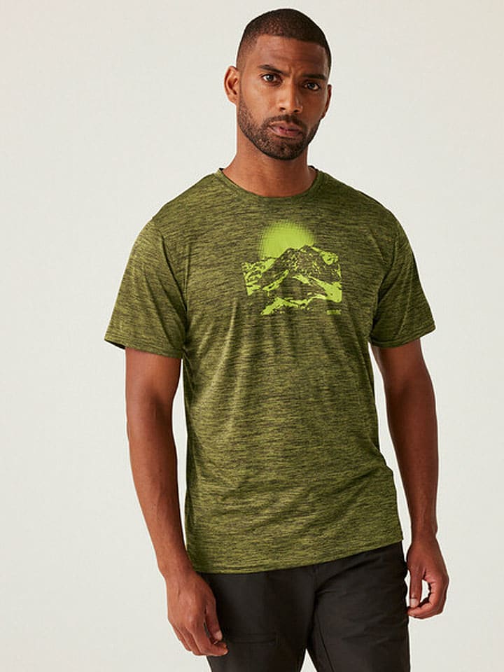 Regatta Koszulka "Fingal IX" w kolorze khaki do biegania rozmiar: M