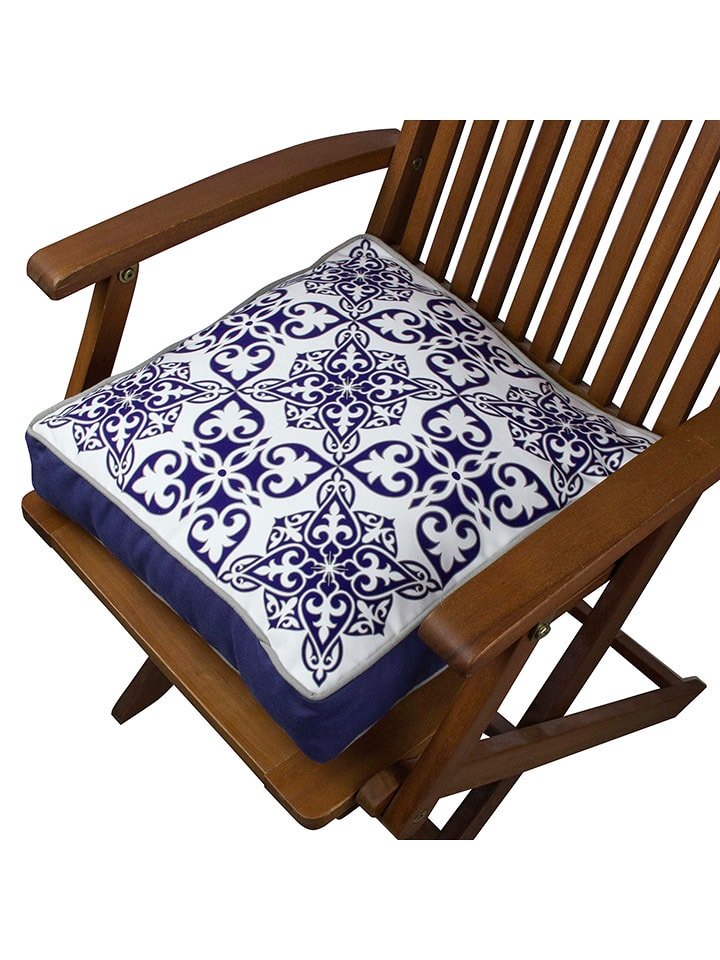 ABERTO DESIGN Poduszka w kolorze granatowym rozmiar: 42x42 cm