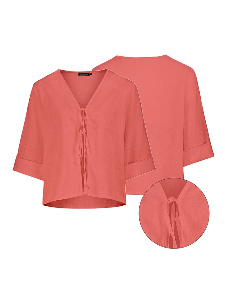 Eight2Nine Bluzka w kolorze czerwonym rozmiar: S/M