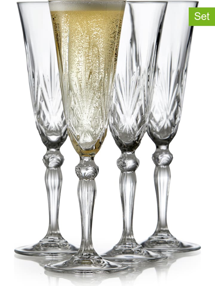 Lyngby Glas Kieliszki (4 szt.) do szampana - 160 ml rozmiar: onesize