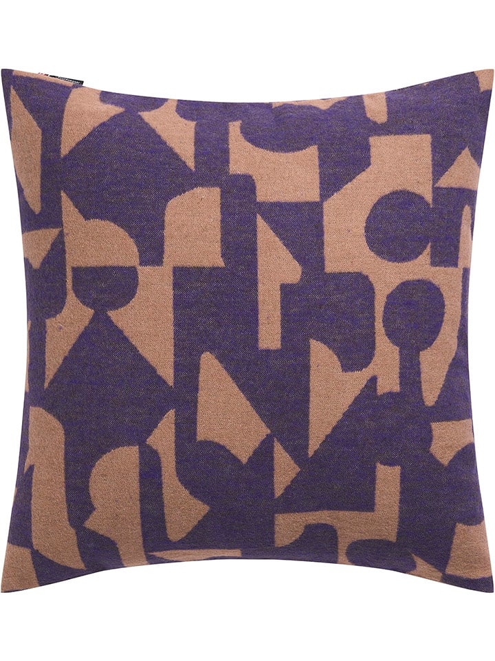David Fussenegger Poszewka "Silvretta - Abstrakt" w kolorze beżowo-fioletowym na poduszkę rozmiar: 50x50 cm
