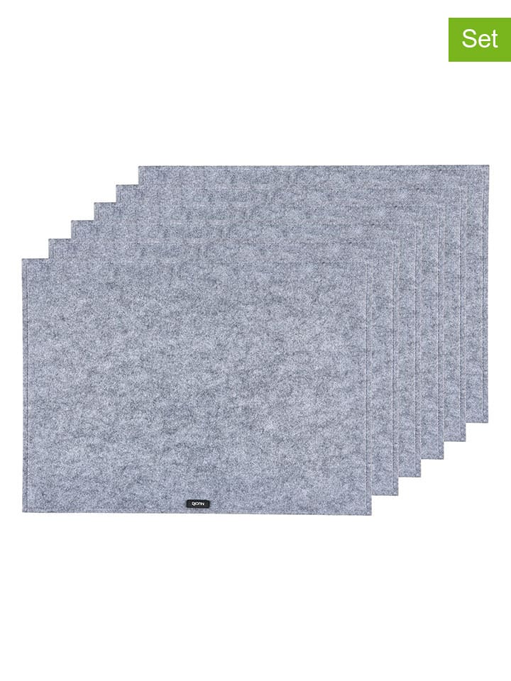 Björn Podkładki (6 szt.) w kolorze szarym - 45 x 33 cm rozmiar: onesize