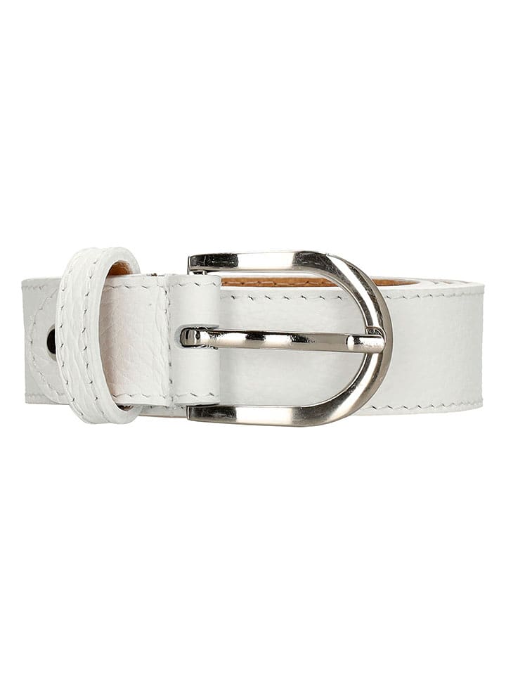Charm Skórzany pasek w kolorze białym rozmiar: 105