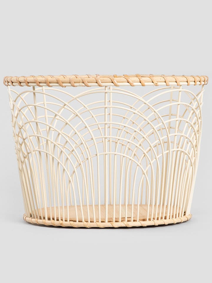 Homla Koszyk "Heron" w kolorze kremowo-jasnobrązowym na owoce - wys. 25 x Ø 18 cm rozmiar: onesize