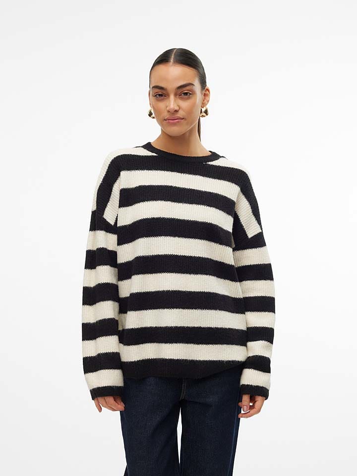 Vero Moda Sweter w kolorze czarno-białym rozmiar: M