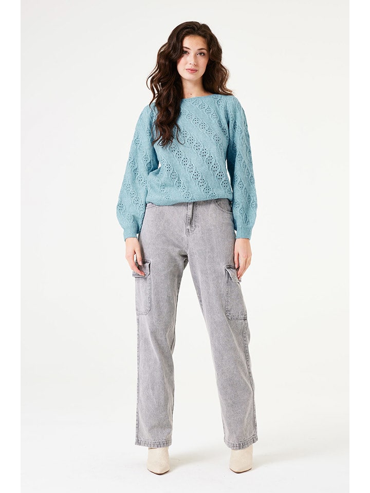 Garcia Sweter w kolorze turkusowym rozmiar: L