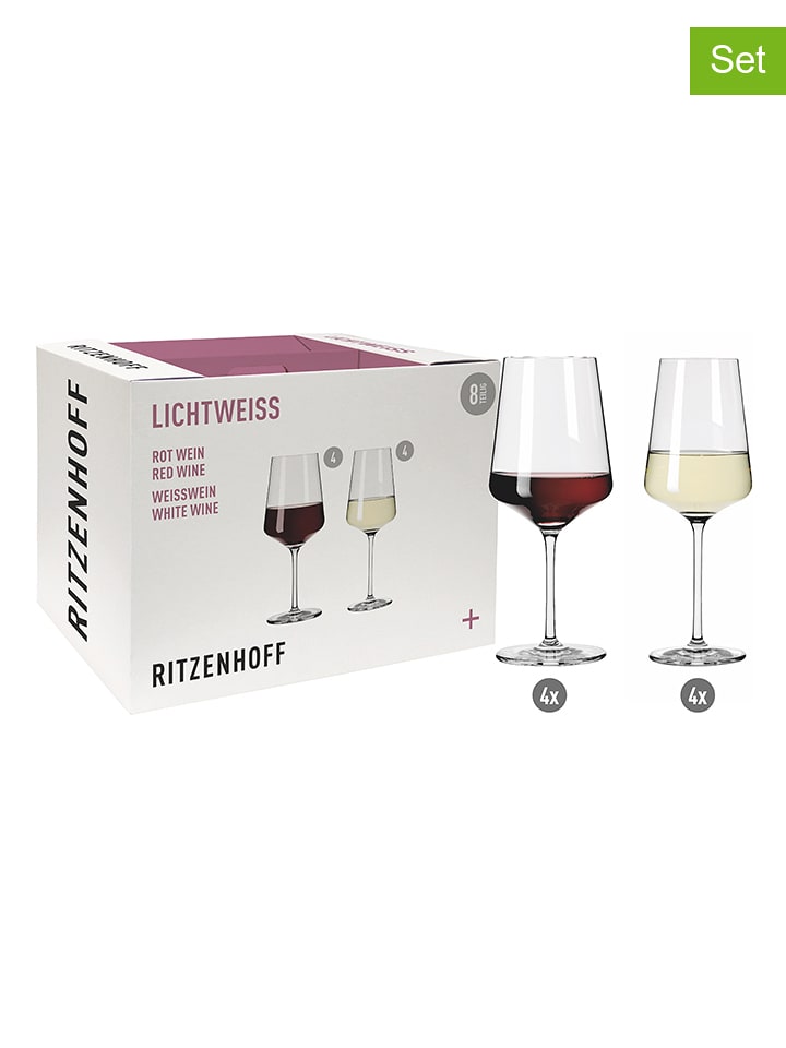 RITZENHOFF Kieliszki (8 szt.) "Julie" do wina rozmiar: onesize