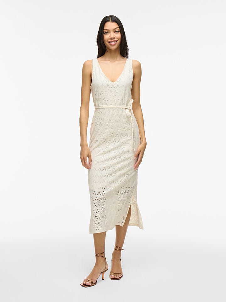 Vila Sukienka "Amalina" w kolorze kremowym rozmiar: L