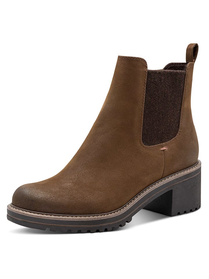 Marco Tozzi Botki w kolorze brązowym rozmiar: 42