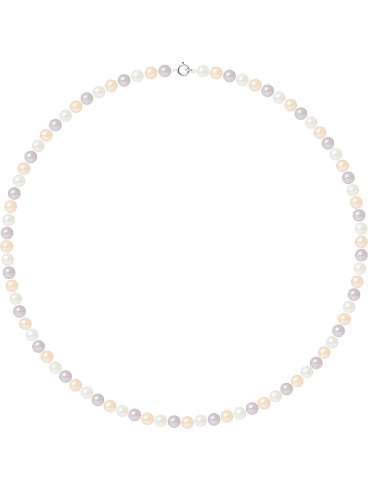 Mitzuko Naszyjnik perłowy w kolorze biało-fioletowo-brzoskwiniowym - dł. 42 cm rozmiar: onesize