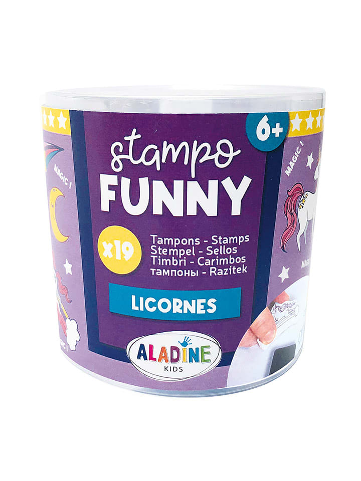 Aladine Zestaw stempli "Funny Einhorn" - 6+ rozmiar: onesize