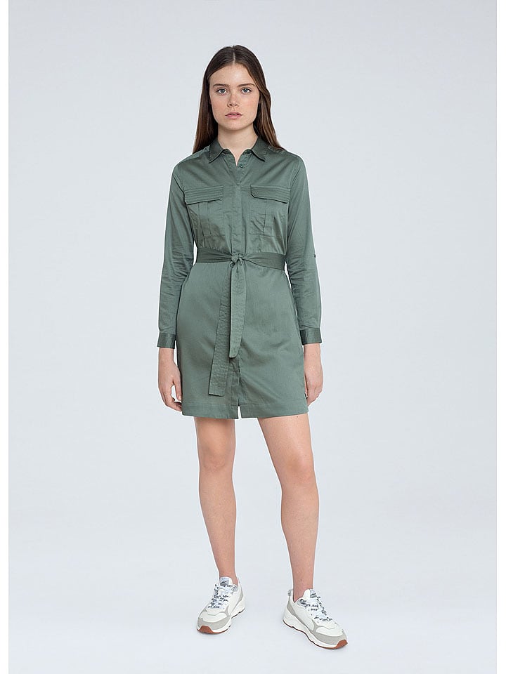 Pepe Jeans Sukienka "Carlotty" w kolorze zielonym rozmiar: L