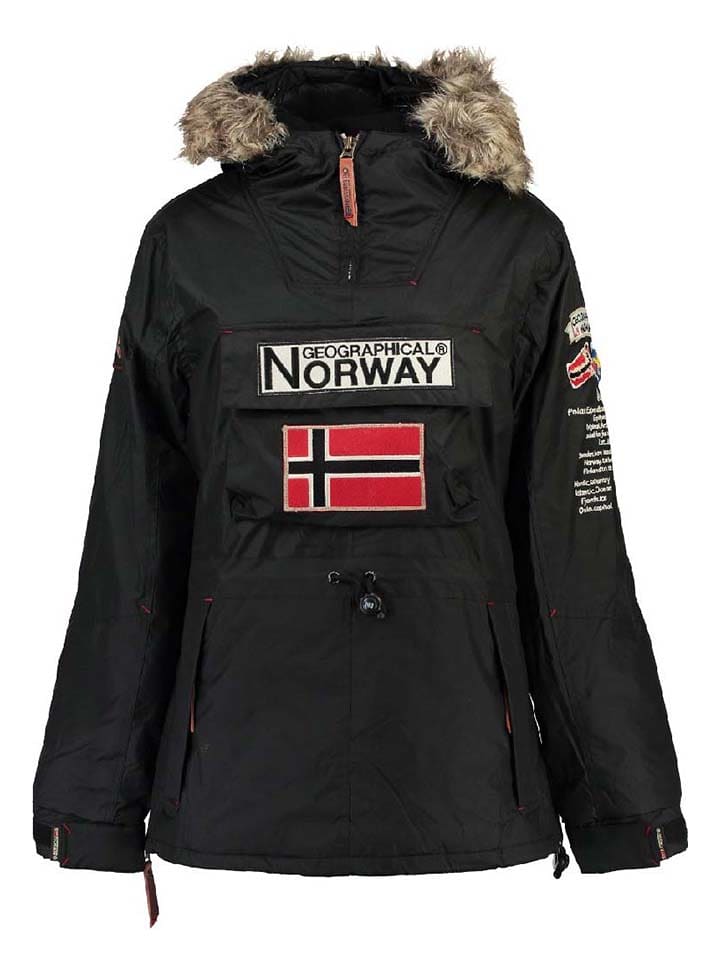 Geographical Norway Parka "Boomera" w kolorze czarnym rozmiar: M