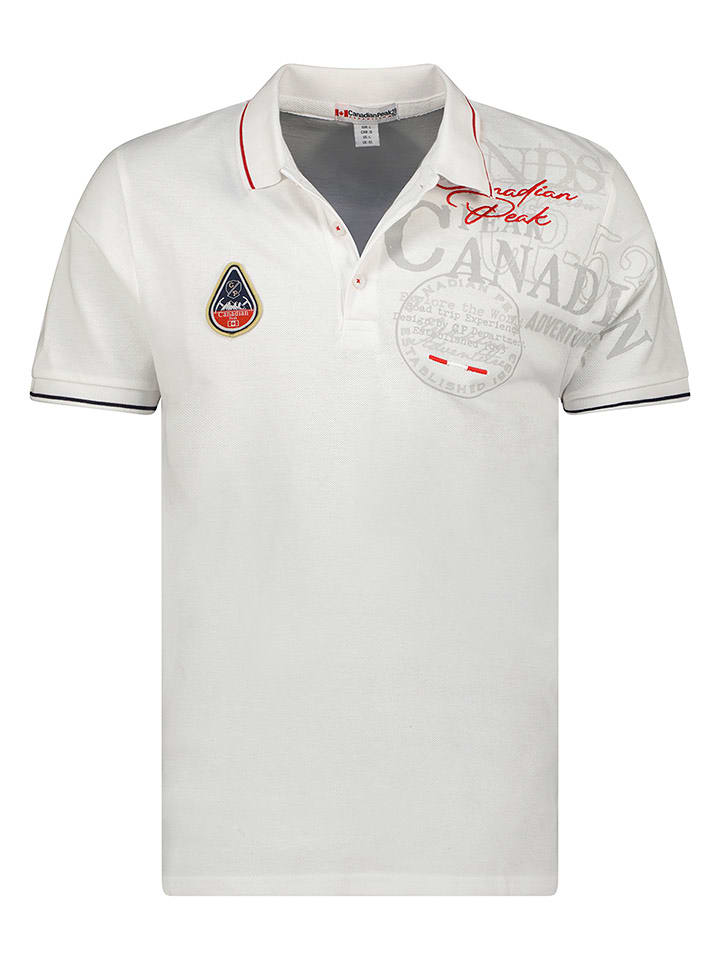 Canadian Peak Koszulka polo "Kadventureak" w kolorze białym rozmiar: 3XL