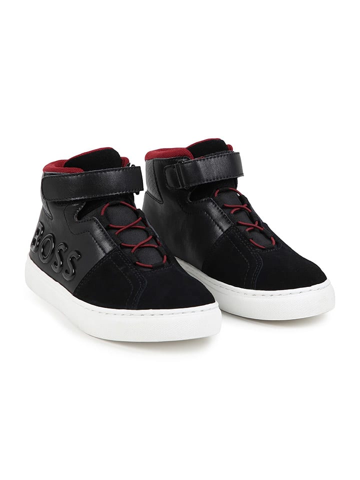Hugo Boss Kids Skórzane sneakersy w kolorze czarnym rozmiar: 34