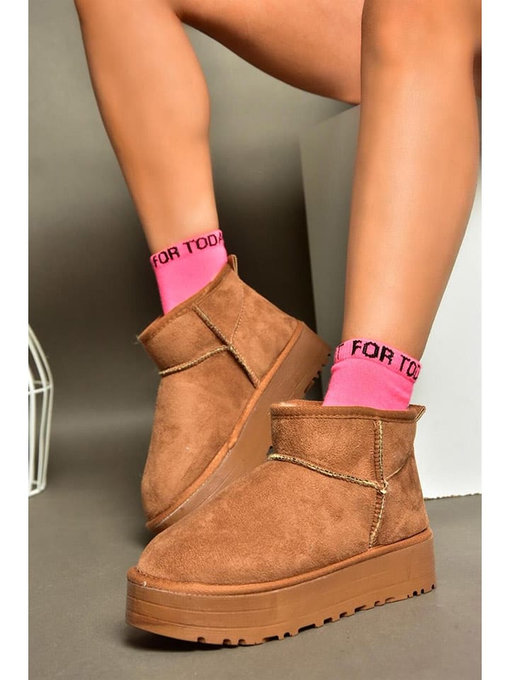 trendyol Skórzane botki w kolorze jasnobrązowym rozmiar: 39