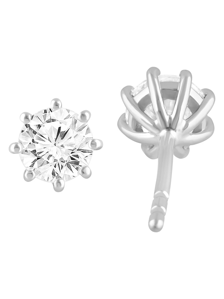 Diamonds lab grown Złote kolczyki-wkrętki z diamentami rozmiar: onesize