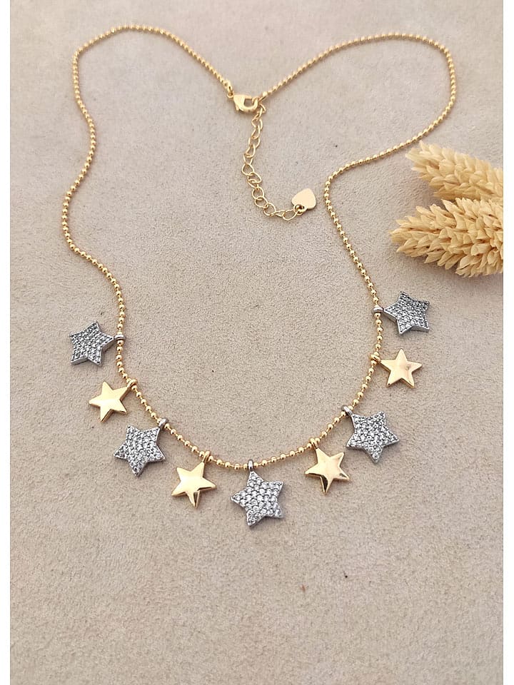 Nakkash Pozłacany naszyjnik z elementami ozdobnymi - dł. 42 cm rozmiar: onesize