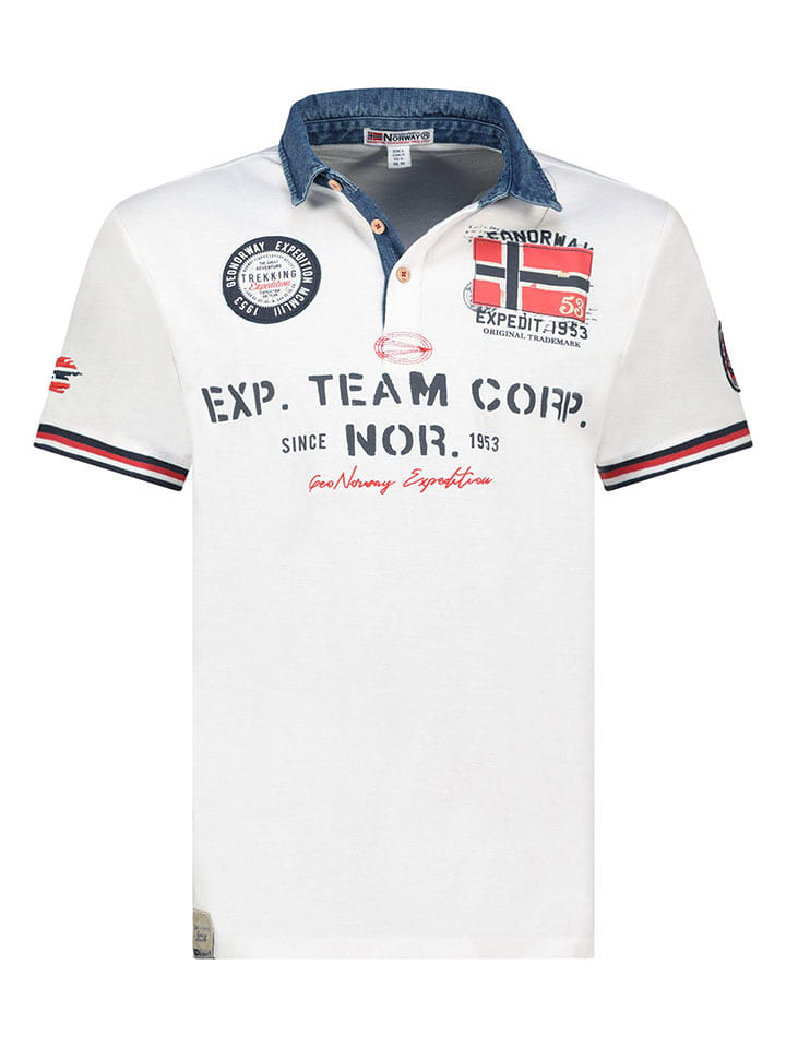 Geographical Norway Koszulka polo "Koptaine" w kolorze białym rozmiar: 3XL