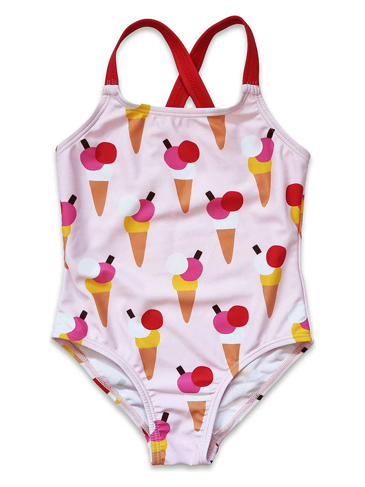 Toby Tiger Strój kąpielowy w kolorze jasnoróżowym rozmiar: 122